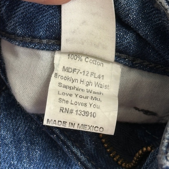 Show Me Your MuMu Brooklyn High Waist Sapphire Wash Womens Size 30 Distressed - Picture 7 of 13